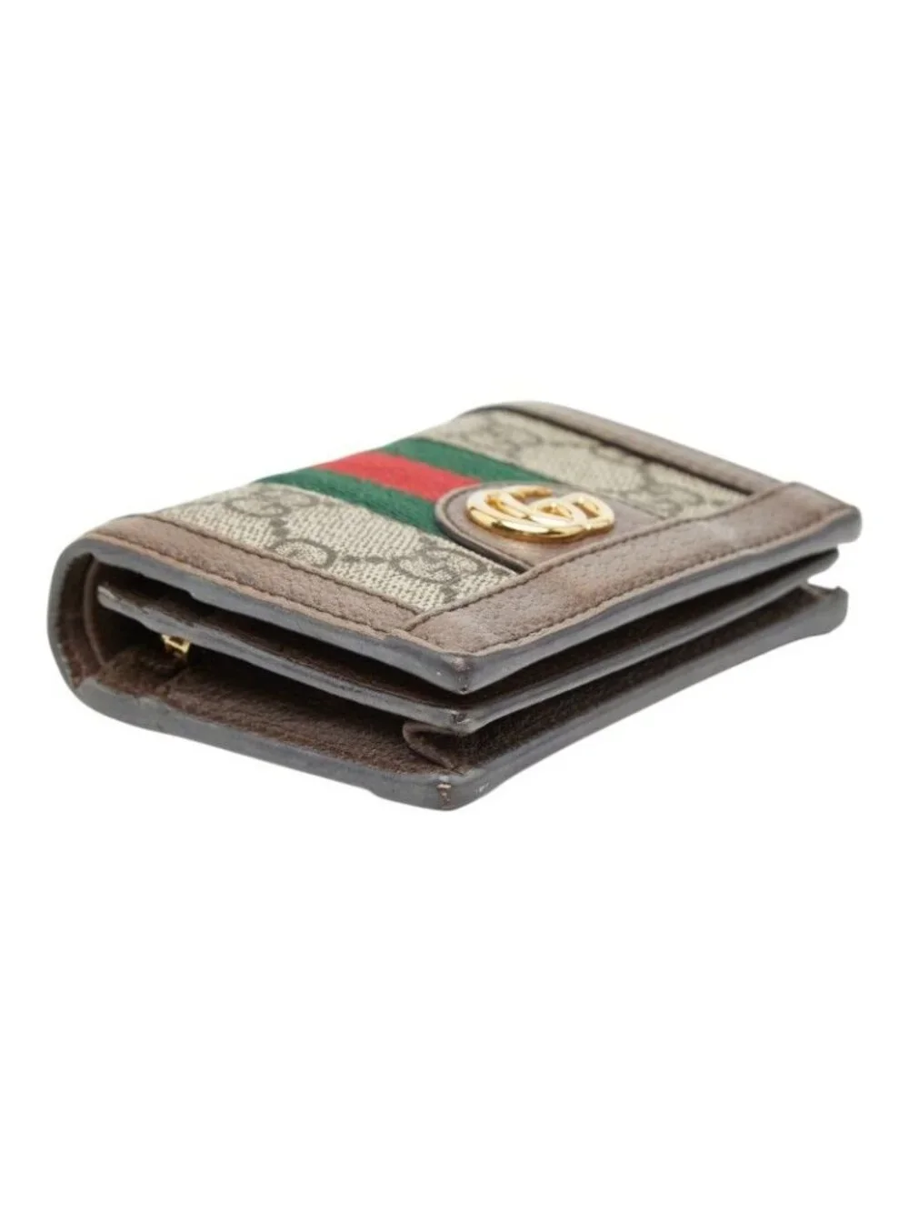 ★SOLD★ Gucci Ophidia GG Supreme Bifold Wallet Compact Beige Multicolor Leather - Picture 5 of 10